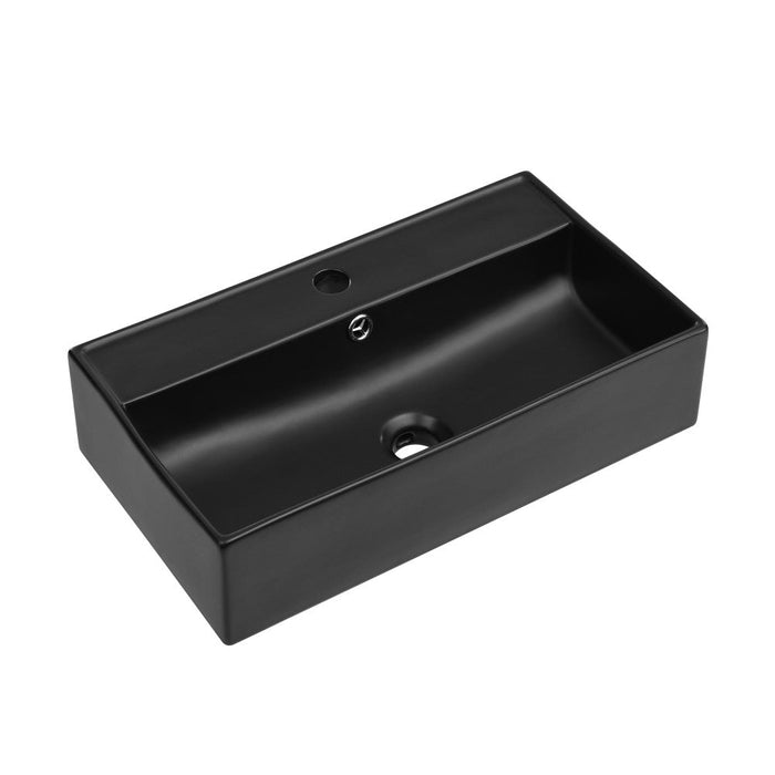 Swiss Madison Claire 22" Rectangle Wall-Mount Bathroom Sink in Matte Black - SM-WS318MB