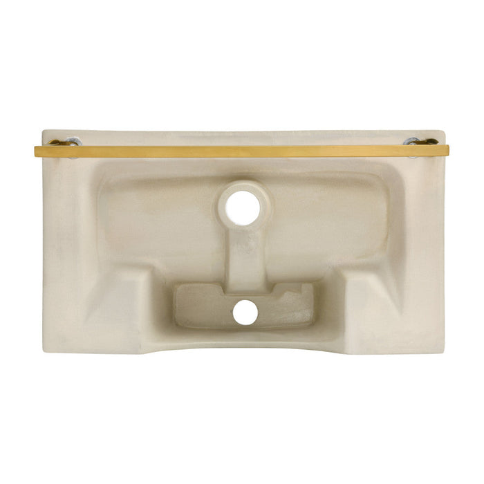 Swiss Madison Claire 22" Wall-Mount Bathroom Sink with Brushed Gold Towel Bar - SM-WS344BGT