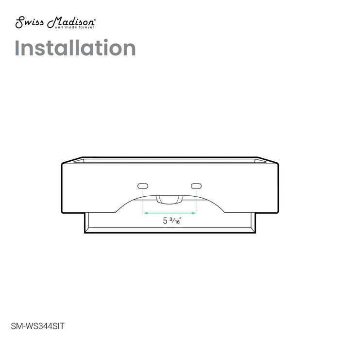 Swiss Madison Claire 22" Wall-Mount Bathroom Sink with Silver Towel Bar - SM-WS344SIT