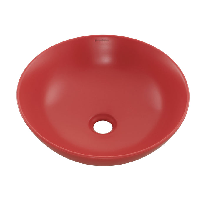 Swiss Madison Classe 16 Ceramic Sink in Matte Red - SM-VS245