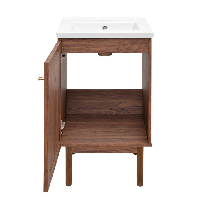 Swiss Madison Classe 18" Bathroom Vanity in Dark Walnut - SM-BV661WN