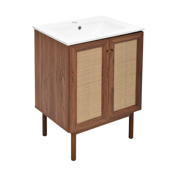 Swiss Madison Classe 24" Bathroom Vanity in Dark Walnut - SM-BV662WN