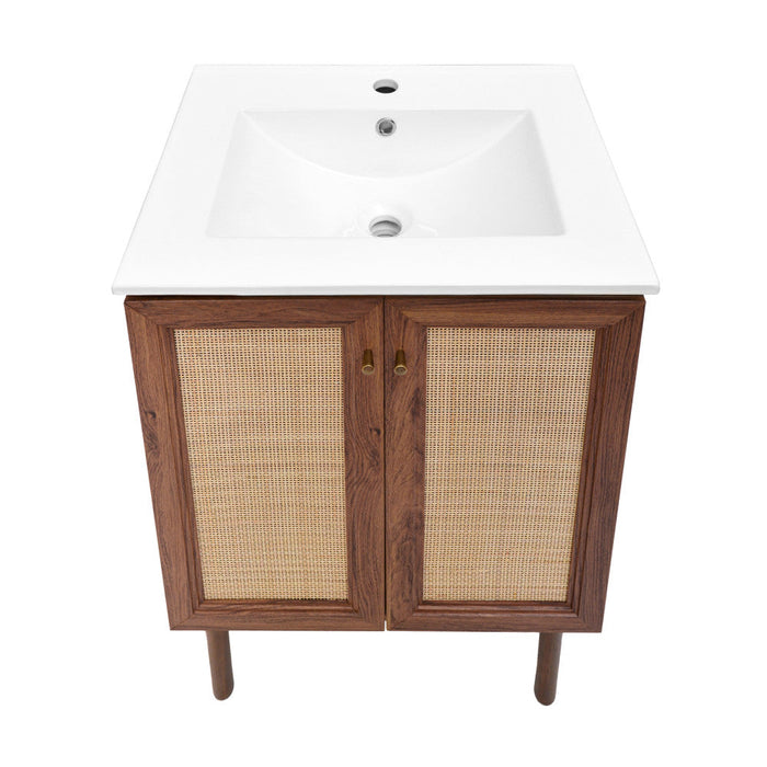 Swiss Madison Classe 24" Bathroom Vanity in Dark Walnut - SM-BV662WN