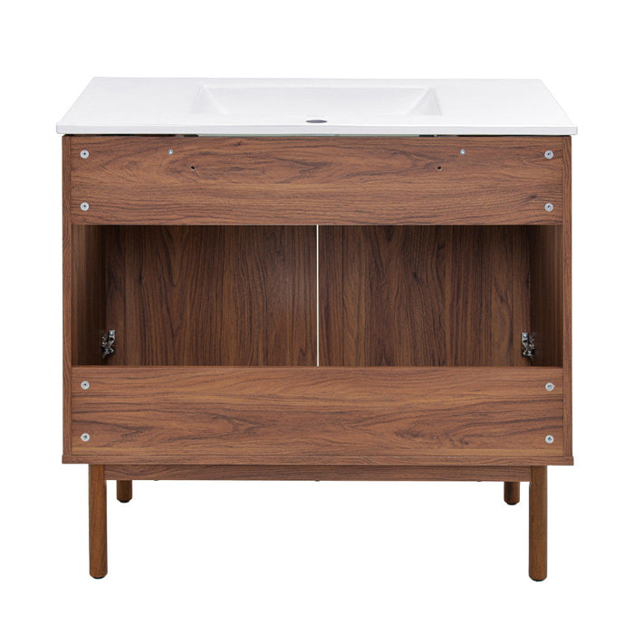 Swiss Madison Classe 36" Bathroom Vanity in Dark Walnut - SM-BV663WN