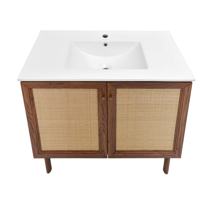 Swiss Madison Classe 36" Bathroom Vanity in Dark Walnut - SM-BV663WN