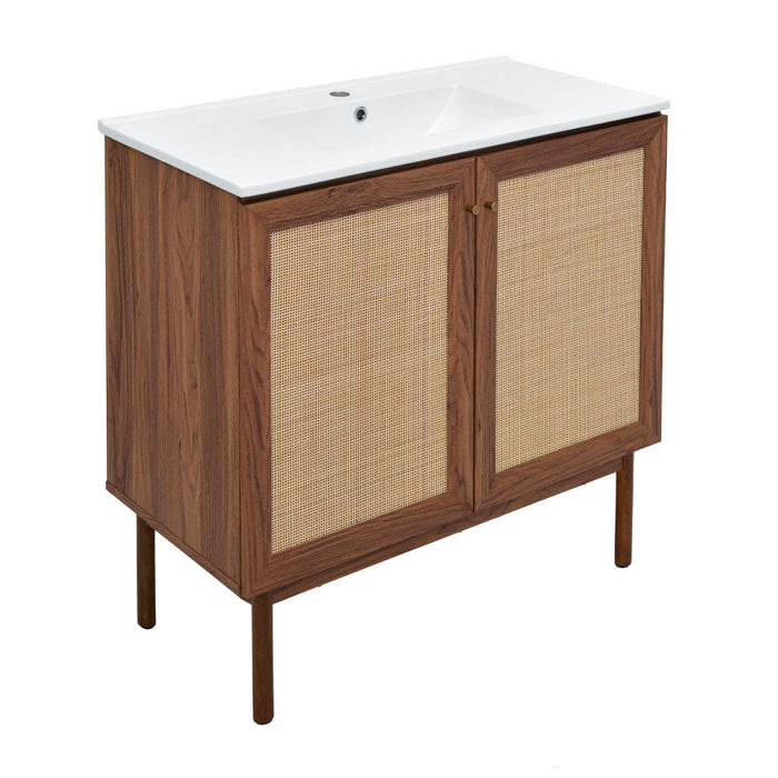 Swiss Madison Classe 36" Bathroom Vanity in Dark Walnut - SM-BV663WN