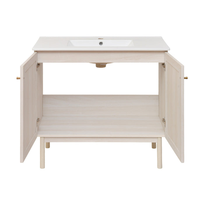 Swiss Madison Classe 36" Bathroom Vanity in White Oak - SM-BV663W