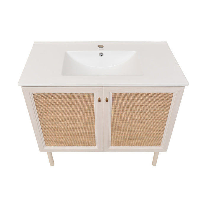 Swiss Madison Classe 36" Bathroom Vanity in White Oak - SM-BV663W