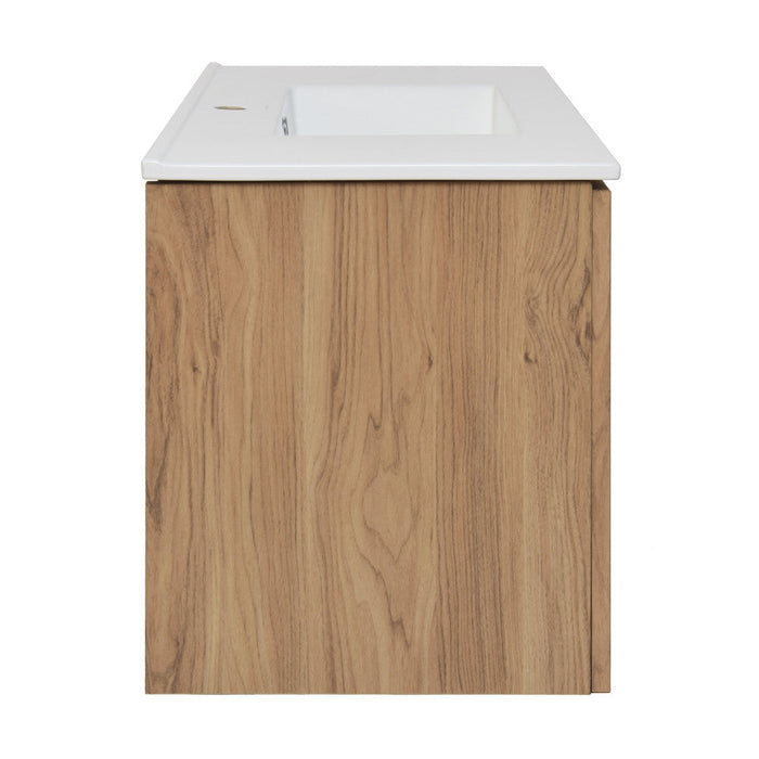 Swiss Madison Classe 36" Wall-Mounted Bathroom Vanity in Oak - SM-BV667