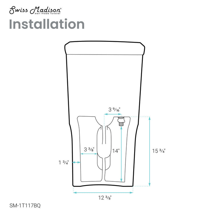 Swiss Madison Classe One Piece Toilet Dual Flush 1.1/1.6 gpf in Bisque - SM-1T117BQ