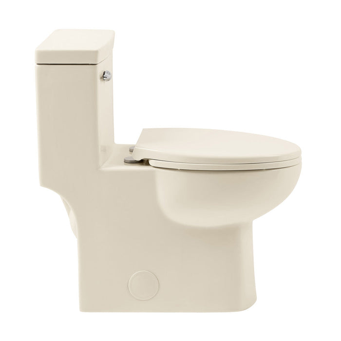 Swiss Madison Classe One Piece Toilet with Front Flush Handle 1.28 gpf in Bisque - SM-1T116BQ