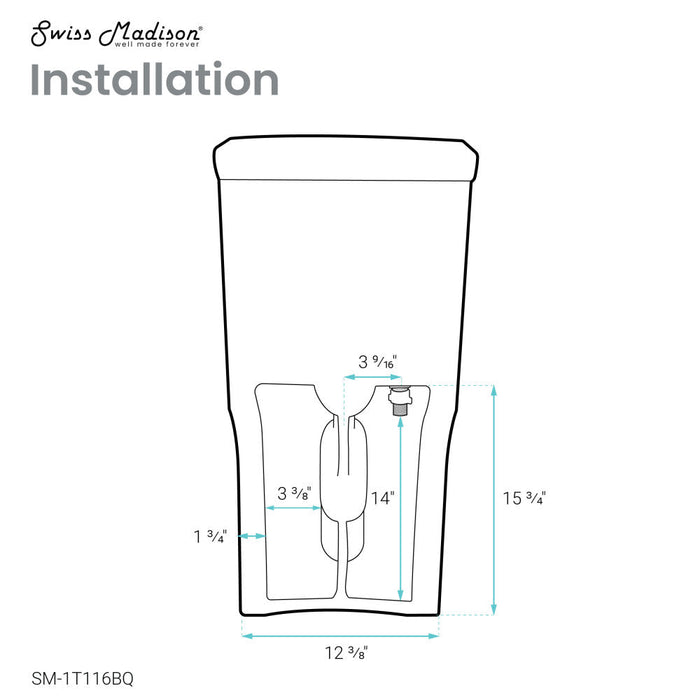 Swiss Madison Classe One Piece Toilet with Front Flush Handle 1.28 gpf in Bisque - SM-1T116BQ