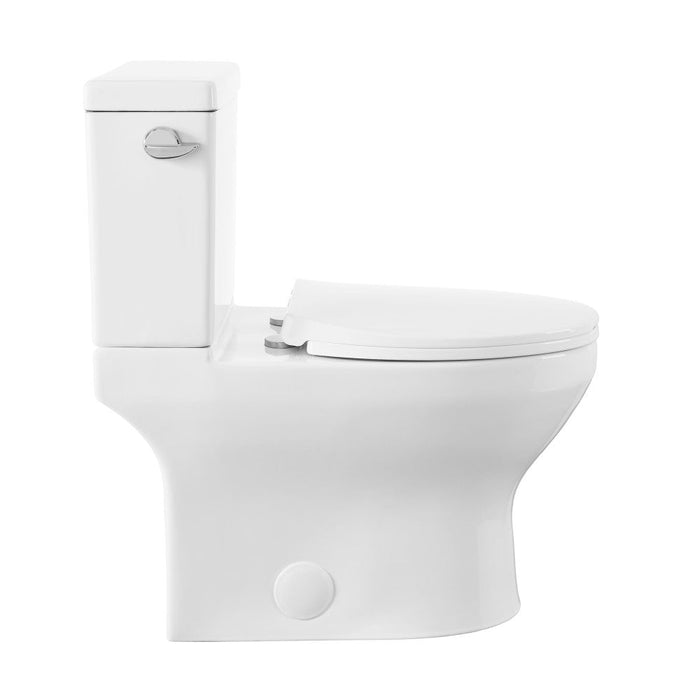 Swiss Madison Classe Two-Piece Elongated Left Side Flush Handle Toilet 1.28 gpf - SM-2T130