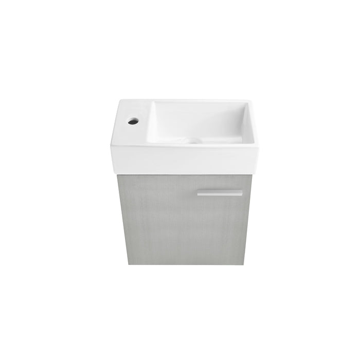 Swiss Madison Colmer 18 Single, Brushed Grey, One Cabinet, Bathroom Vanity - SM-BV613