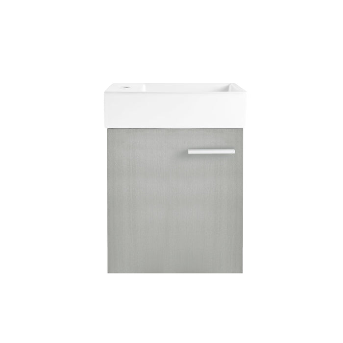 Swiss Madison Colmer 18 Single, Brushed Grey, One Cabinet, Bathroom Vanity - SM-BV613