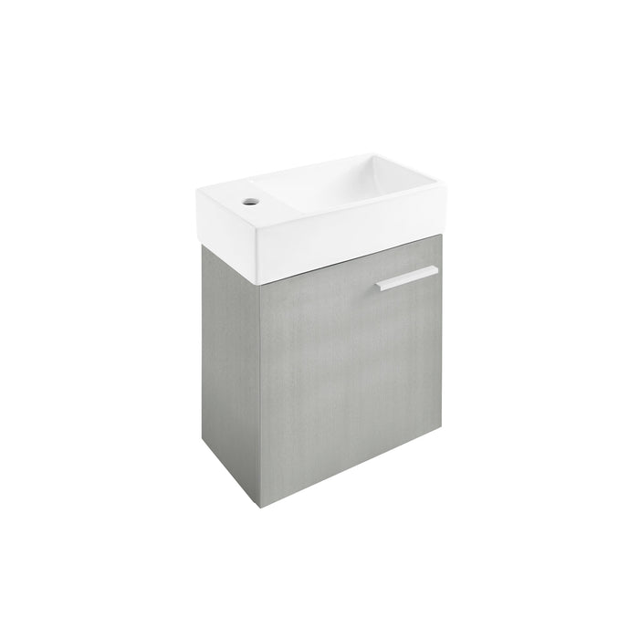 Swiss Madison Colmer 18 Single, Brushed Grey, One Cabinet, Bathroom Vanity - SM-BV613