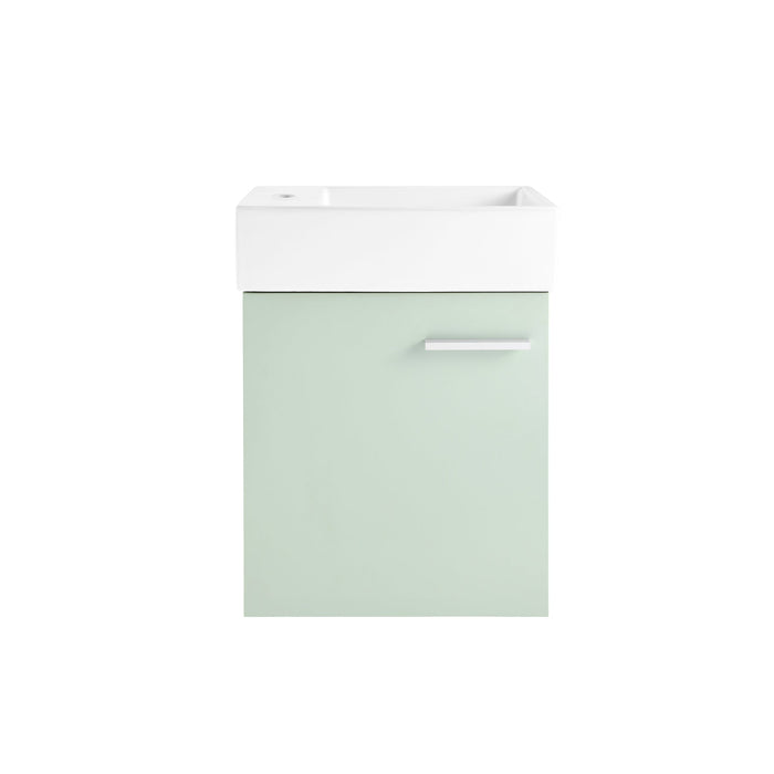 Swiss Madison Colmer 18" Wall-Mounted Bathroom Vanity in Mint - SM-BV615