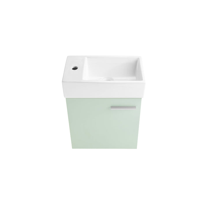 Swiss Madison Colmer 18" Wall-Mounted Bathroom Vanity in Mint - SM-BV615