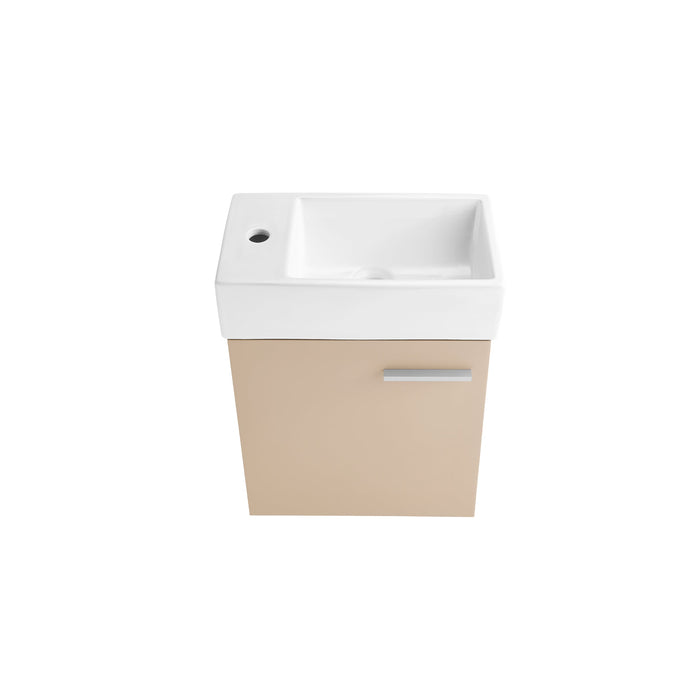 Swiss Madison Colmer 18" Wall-Mounted Bathroom Vanity in Sandstone - SM-BV616