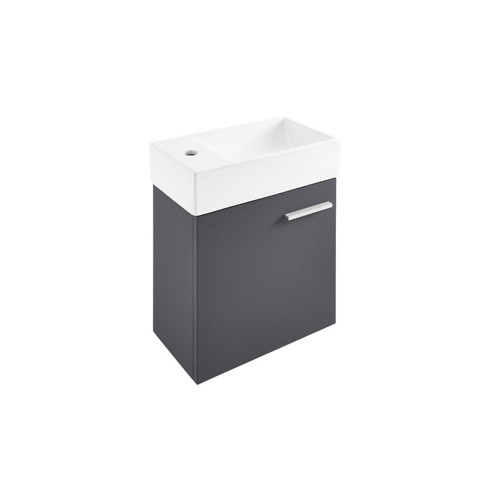 Swiss Madison Colmer 18" Wall-Mounted Bathroom Vanity in Slate - SM-BV614