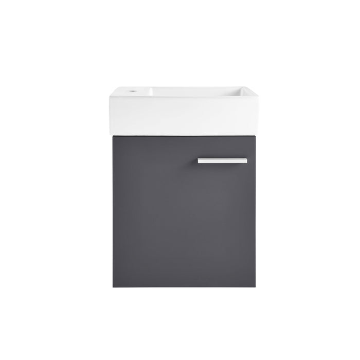 Swiss Madison Colmer 18" Wall-Mounted Bathroom Vanity in Slate - SM-BV614