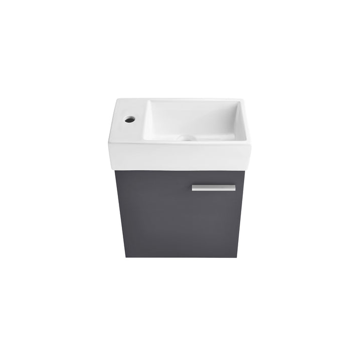 Swiss Madison Colmer 18" Wall-Mounted Bathroom Vanity in Slate - SM-BV614