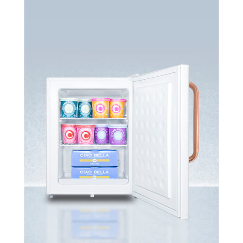 Summit Compact All-Freezer with Antimicrobial Pure Copper Handle FS30LTBC