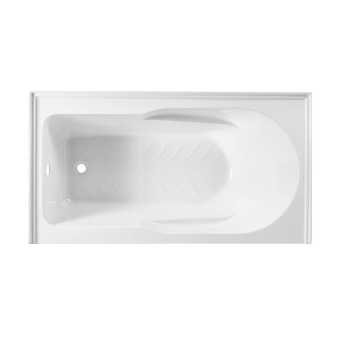 Swiss Madison Concorde 60" x 32" Acrylic Glossy White, Alcove, Integral, Left-Hand Drain, Apron Bathtub - SM-AB561