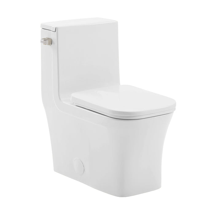 Swiss Madison Concorde One-Piece Square Left Side Flush Handle Toilet 1.28 gpf - SM-1T107