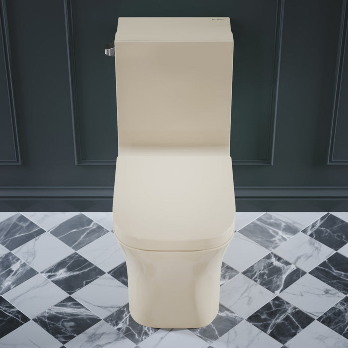 Swiss Madison Concorde One Piece Square Left Side Flush Handle Toilet 1.28 gpf in Bisque - SM-1T107BQ