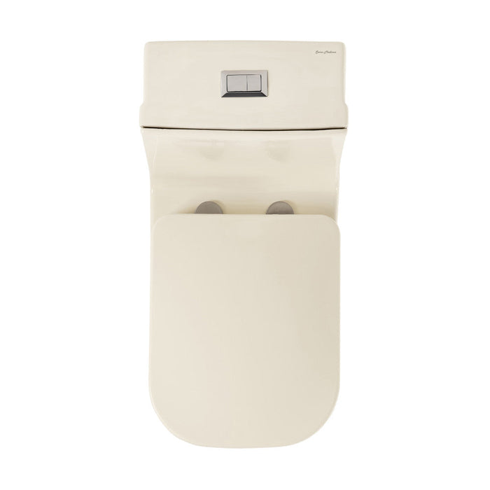 Swiss Madison Concorde One Piece Square Toilet Dual Flush 1.1/1.6 gpf in Bisque - SM-1T106BQ