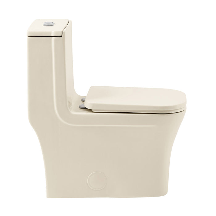 Swiss Madison Concorde One Piece Square Toilet Dual Flush 1.1/1.6 gpf in Bisque - SM-1T106BQ