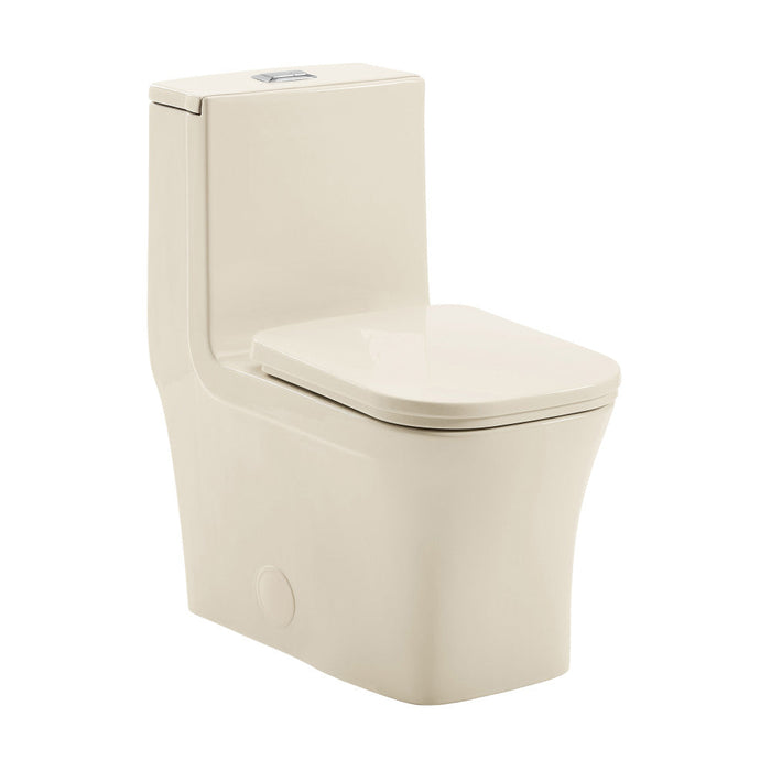 Swiss Madison Concorde One Piece Square Toilet Dual Flush 1.1/1.6 gpf in Bisque - SM-1T106BQ