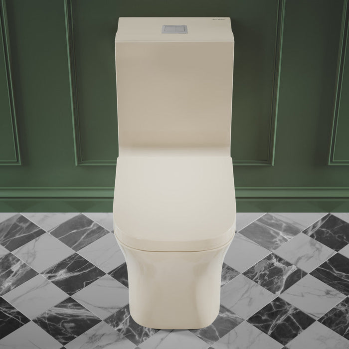 Swiss Madison Concorde One Piece Square Toilet Dual Flush 1.1/1.6 gpf in Bisque - SM-1T106BQ