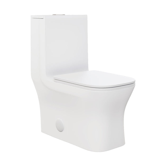 Swiss Madison Concorde One Piece Square Toilet Dual Flush 1.1/1.6 gpf in Matte White - SM-1T106MW