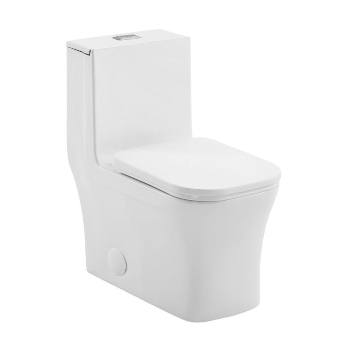 Swiss Madison Concorde One Piece Square Toilet Dual Flush 1.1/1.6 gpf with 10" Rough In - SM-1T278