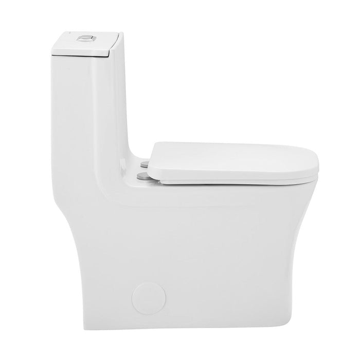 Swiss Madison Concorde One Piece Square Toilet Dual Flush 1.1/1.6 gpf with 10" Rough In - SM-1T278