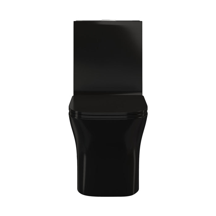 Swiss Madison Concorde One Piece Square Toilet Dual Flush in Glossy Black 1.1/1.6 gpf - SM-1T106GB