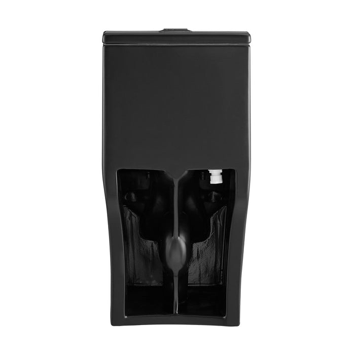 Swiss Madison Concorde One Piece Square Toilet Dual Flush in Matte Black, Black Hardware 1.1/1.6 gpf - SM-1T106MBHB