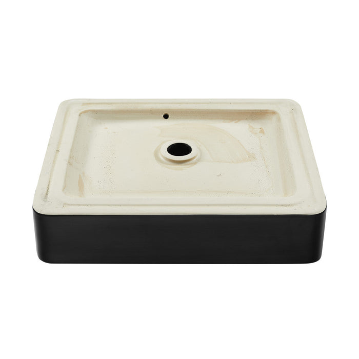 Swiss Madison Concorde Rectangle Ceramic Vessel Sink, Matte Black - SM-VS242MB