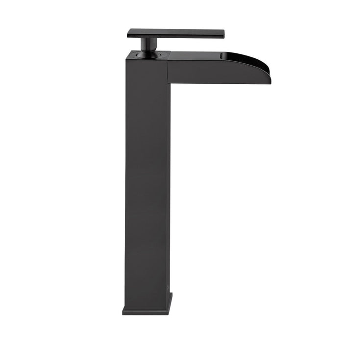 Swiss Madison Concorde Single Hole, Single-Handle, High Arc Waterfall, Bathroom Faucet in Matte Black - SM-BF51MB