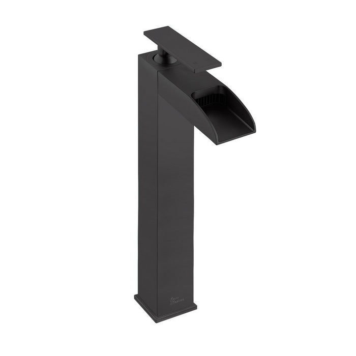 Swiss Madison Concorde Single Hole, Single-Handle, High Arc Waterfall, Bathroom Faucet in Matte Black - SM-BF51MB