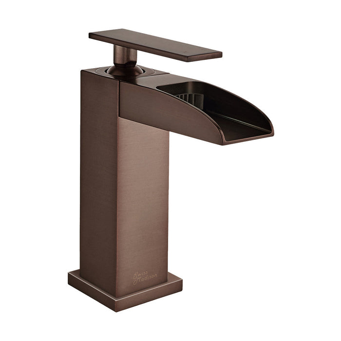 Swiss Madison Concorde Single Hole, Single-Handle, Waterfall Bathroom Faucet in Oil Rubbed Bronze - SM-BF50OR