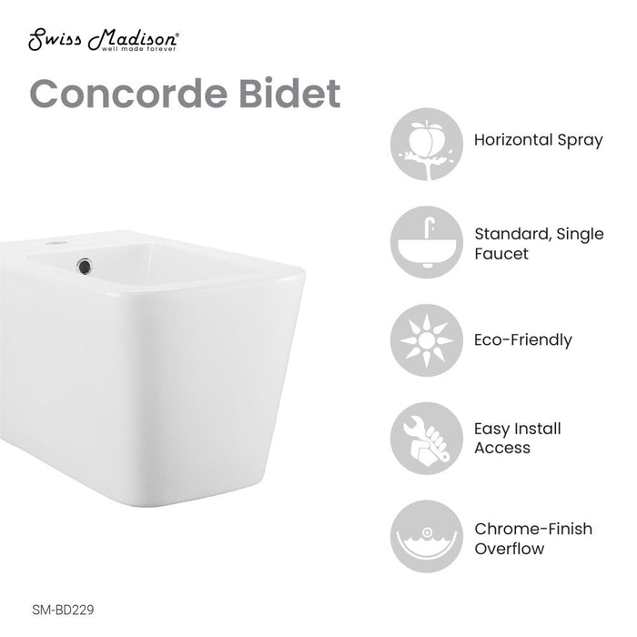 Swiss Madison Concorde Wall-Hung Bidet - SM-BD229