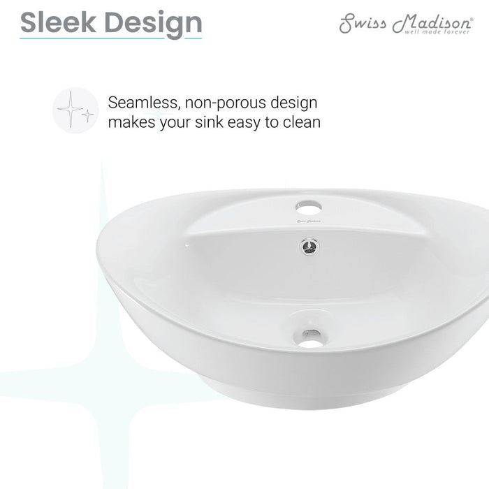 Swiss Madison Ivy 23 Oval Ceramic Vessel Sink - SM-VS211