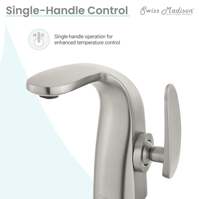 Swiss Madison Chateau Single Hole, Single-Handle, Bathroom Faucet in Brushed Nickel - SM-BF00BN