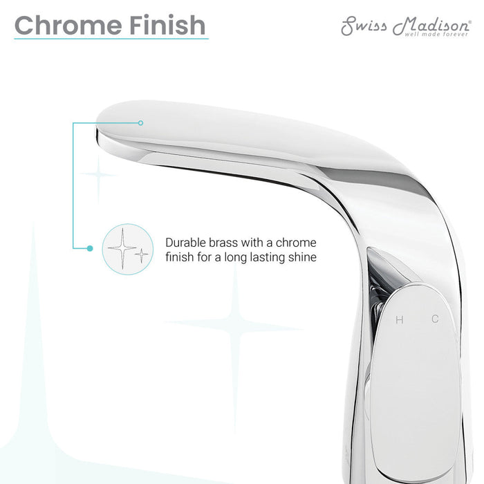 Swiss Madison Chateau Single Hole, Single-Handle, Bathroom Faucet in Chrome - SM-BF00C