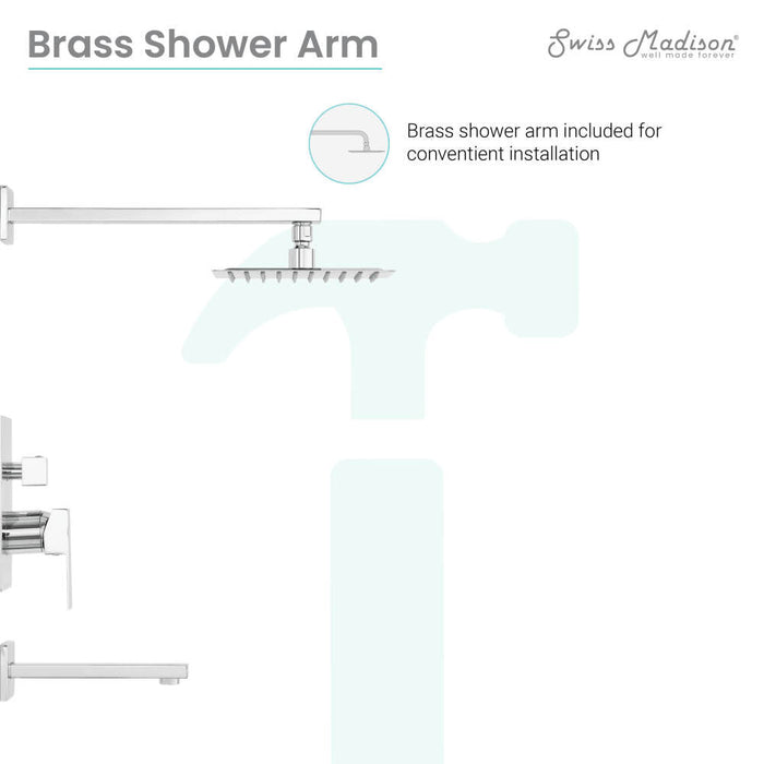 Swiss Madison Concorde Single-Handle 1-Spray Tub and Shower Faucet in Chrome (Valve Included) - SM-STF01C