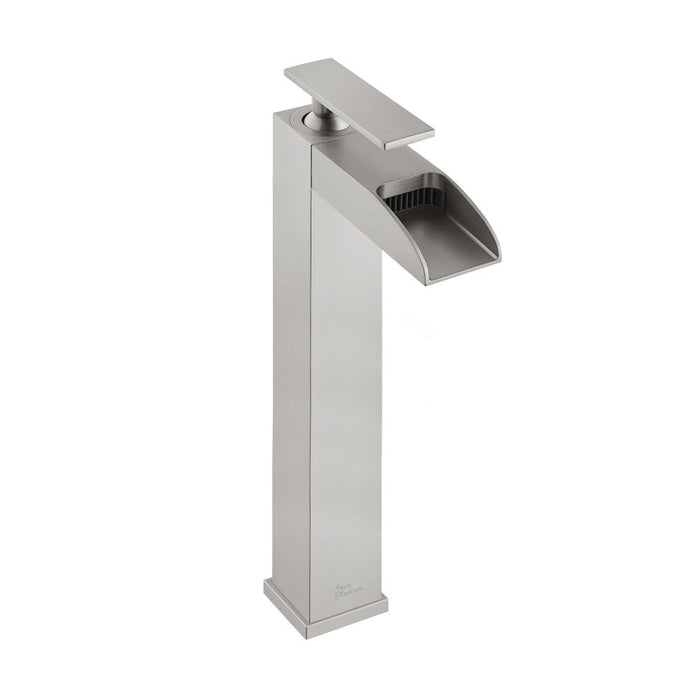 Swiss Madison Concorde Single Hole, Single-Handle, High Arc Waterfall, Bathroom Faucet in Brushed Nickel - SM-BF51BN