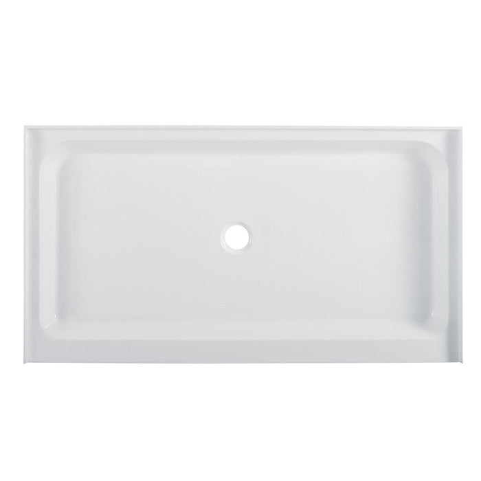 Swiss Madison Voltaire 60" x 36" Acrylic White, Single-Threshold, Center Drain, Shower Base - SM-SB523